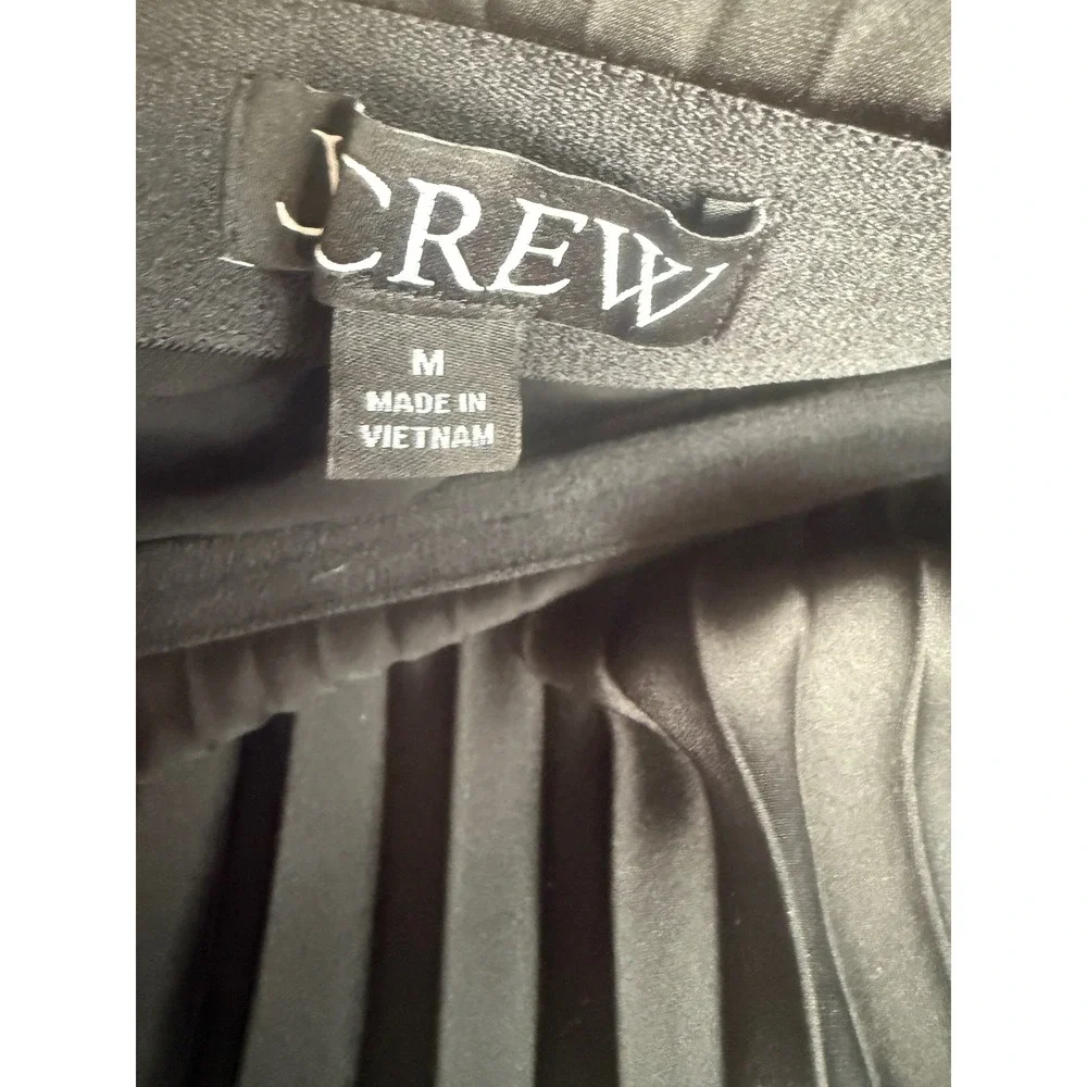 J.Crew Gwyneth pleated slip skirt black size medium